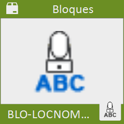 Localiza y resalta aquellos bloques cuyo nombre coincide con el indicado por el usuario.