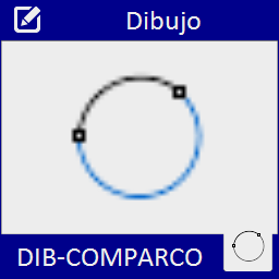 Dibuja la parte complementaria de un arco.