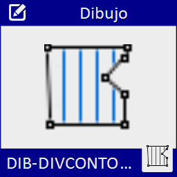 Dividie en n partes una polilínea de forma horizontal o vertical. Las divisiones se representan con líneas que se recortan con el contorno de la propia polilínea.