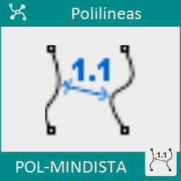 Determina los puntos más cercanos entre 2 polilíneas y los marca con una cota.