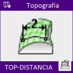 Mide una distancia real entre 2 puntos proyectados sobre un terreno en 3D.