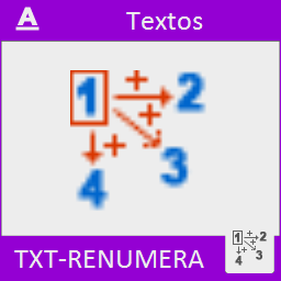 Copia un determinado texto del dibujo incrementando el valor del texto que tiene ahora.