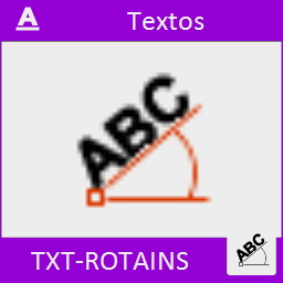 Rota todos los textos seleccionados tomando como centro de giro el punto de inserción del texto.