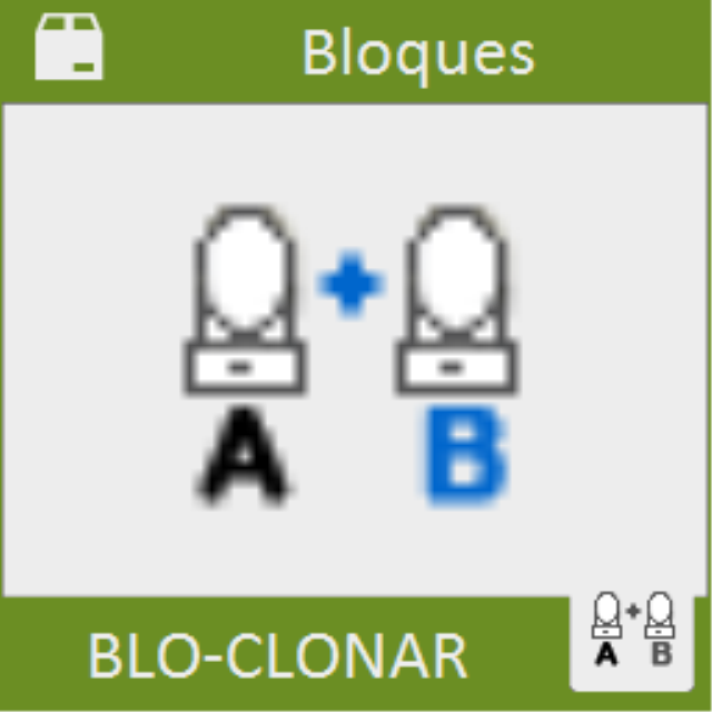 Crea una copia exacta de la definición de un bloque. El nombre se crea de forma automática.
