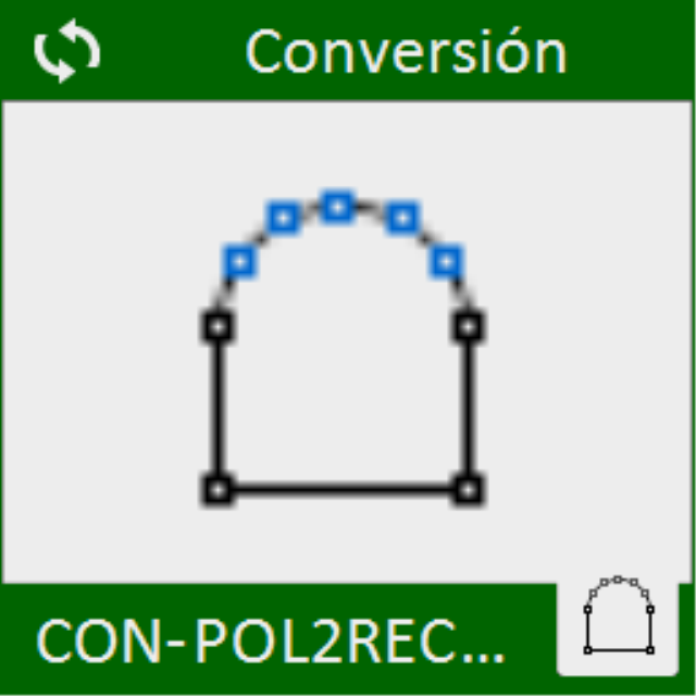 Convierte entidades de polilínea con tramos curvos en polilíneas solo con tramos rectos.