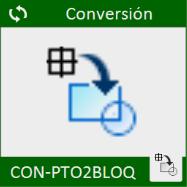 Convierte entidades de punto en inserciones de bloque.