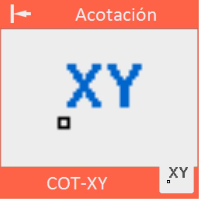 Acota las coordenadas XY de un punto.