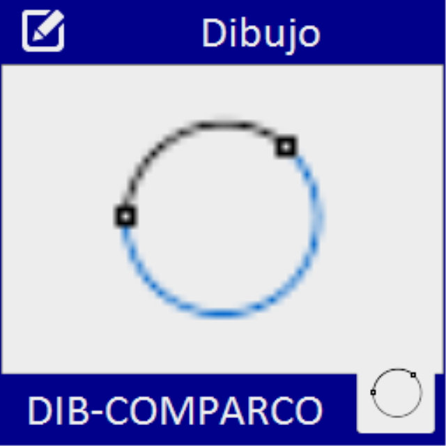 Dibuja la parte complementaria de un arco.