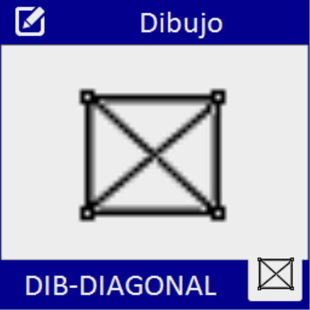 Dibuja un recuadro con las 2 diagonales.