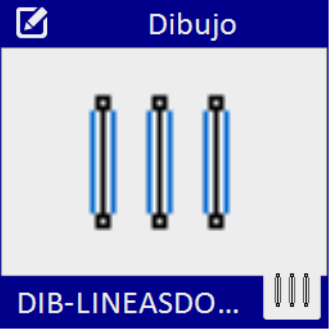Programa que convierte en líneas dobles todas las líneas seleccionadas en el dibujo.