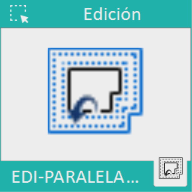 Genera paralelas de forma dinámica a partir de las entidades seleccionadas en el dibujo. Según se va moviendo el cursor se va creando la paralela de forma automática y dinámica.