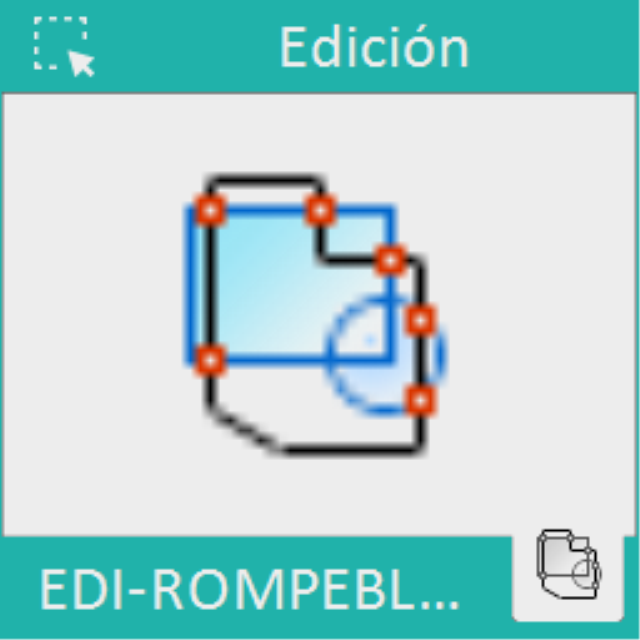 Rompe una entidad por todas las intersecciones de esta con un bloque.