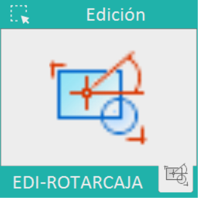 Rota todos los objetos seleccionados tomando como centro de giro el centro de la caja máxima que los envuelve.