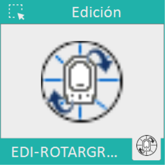 Rota las entidades seleccionadas X grados de forma dinámica, es decir se va viendo como se rotan las entidades siempre.