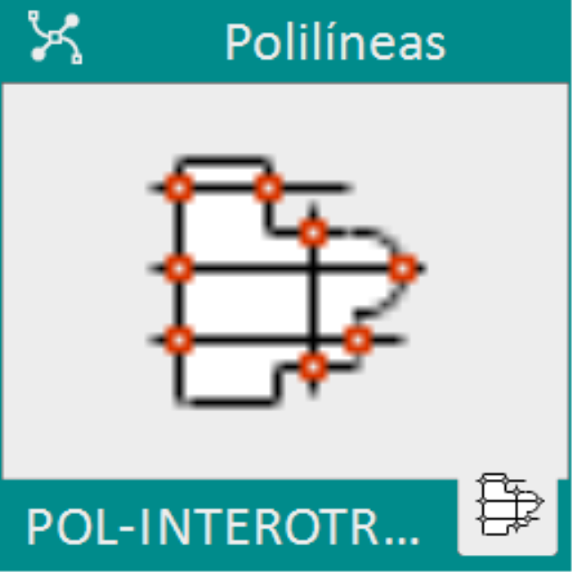 Coloca una marca en cada intersección entre una polilínea y las entidades que esta corta.