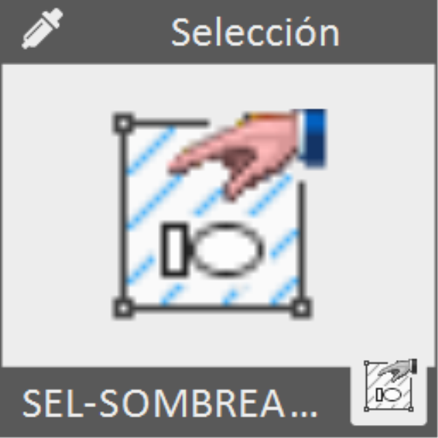 Selecciona entidades que estan contenidas dentro de un determinado tipo de sombreados.
