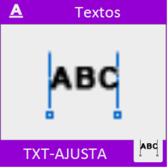 Ajusta rápidamente una entidad de texto entre 2 puntos marcados en el dibujo.