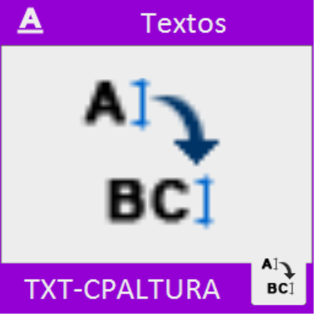 Copia la altura de texto de una entidad al resto de textos marcados en el dibujo.