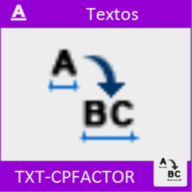 Copia de una entidad de texto el factor de escala de los textos al resto de textos seleccionados a continuación.