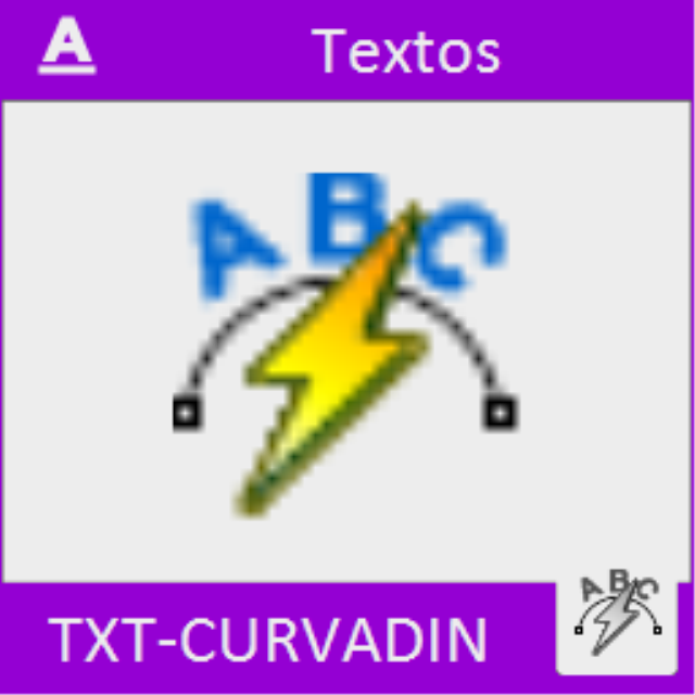 Permite alinear un texto sobre una curva pudiendo situarlo dinámicamente.