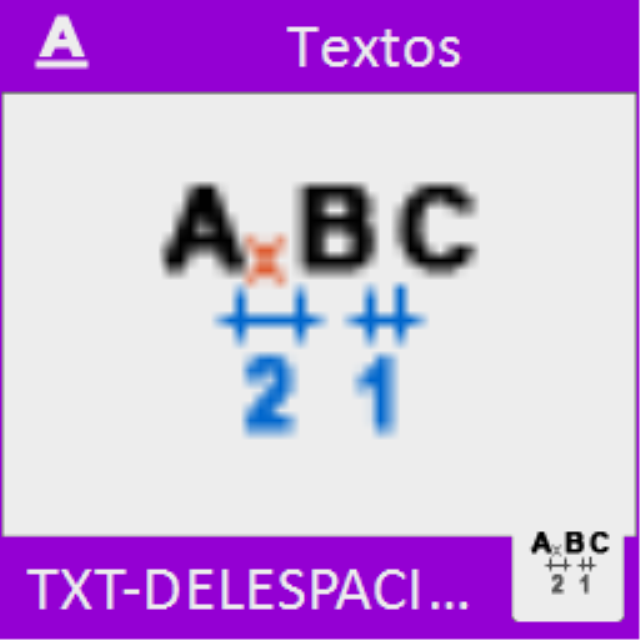 Borra espacios en blanco no necesarios de un texto.