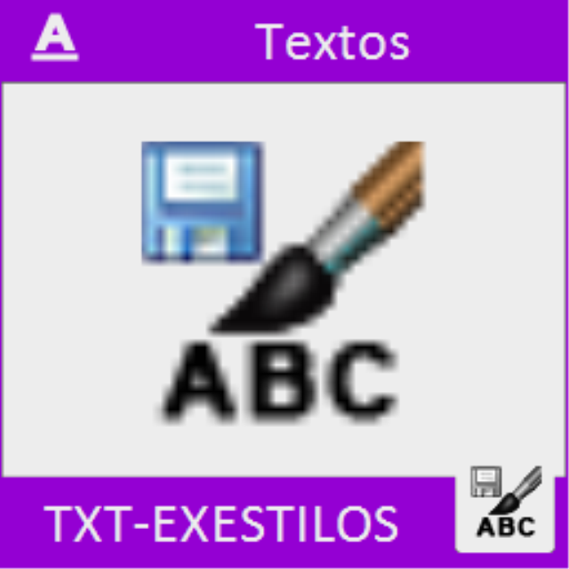 Exporta a un archivo todos los estilos de texto y las fuentes utilizadas en el dibujo.