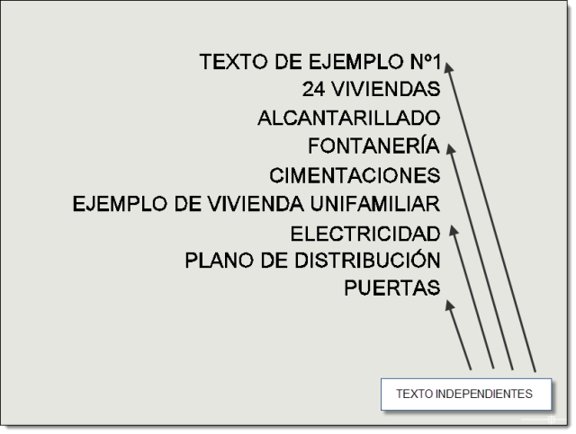 Permite cambiar la distancia entre varias líneas de texto consecutivas indicando un valor o marcando 2 puntos.