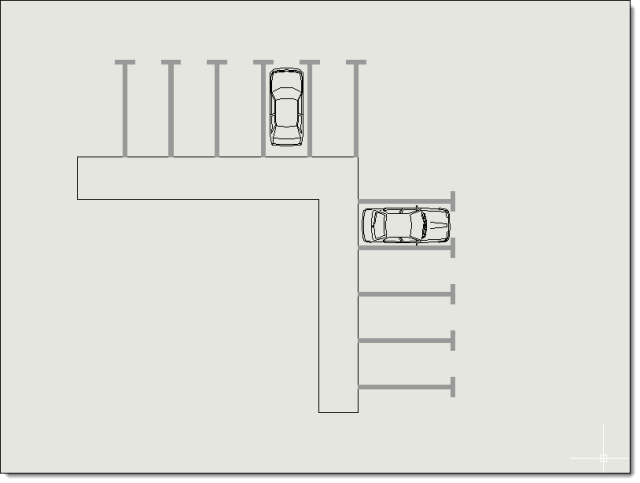 Crea una línea de parking y la distribuye sobre un contorno.