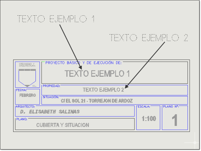 Sustituye el valor de un atributo con el valor de un texto marcado en el dibujo.
