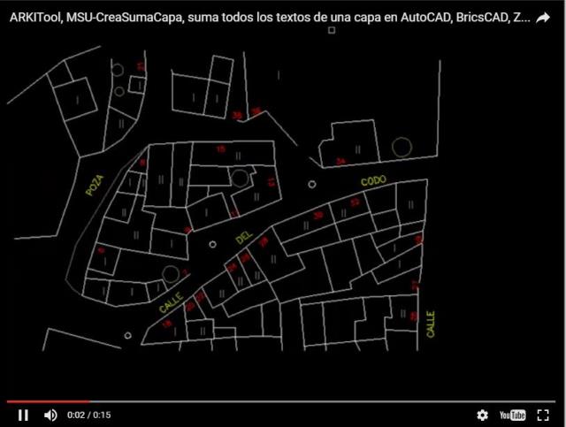Suma de forma automática todas las cotas o textos que se encuentre en la capa indicada por el usuario.