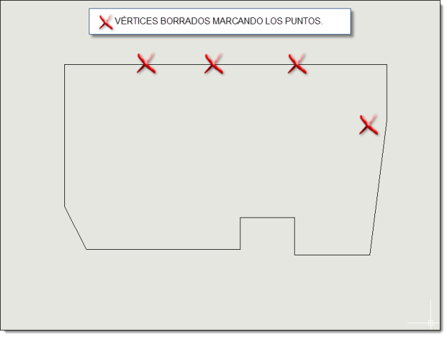 Elimina vértices de una polilínea simplemente marcándolos en pantalla.