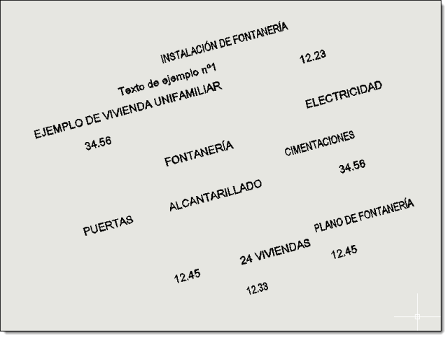 Rota todos los textos seleccionados tomando como centro de giro el punto medio de cada texto.