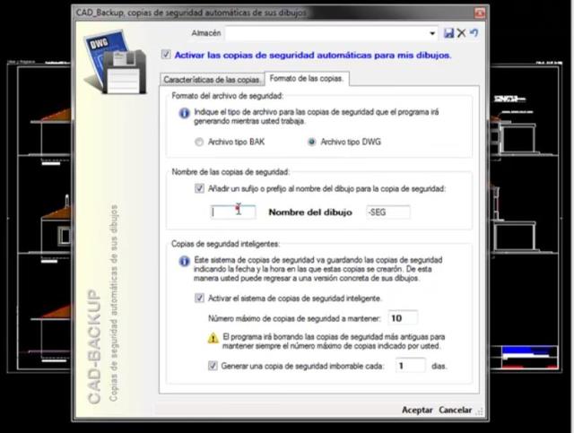 Crea copias de seguridad de sus dibujos.