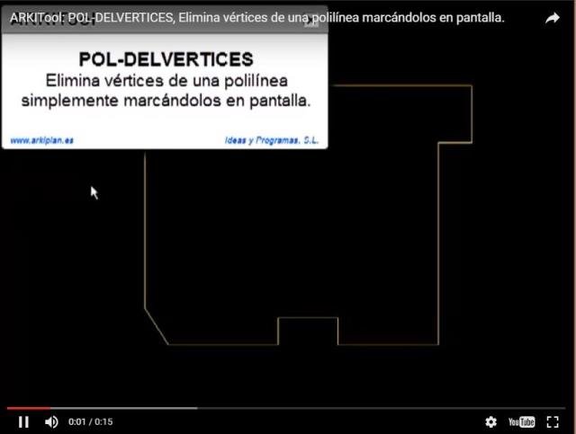Elimina vértices de una polilínea simplemente marcándolos en pantalla.