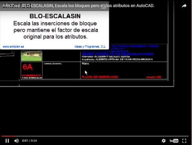 Escala las inserciones de bloque pero mantiene el factor de escala original para los atributos.