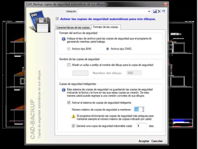 Crea copias de seguridad de sus dibujos.